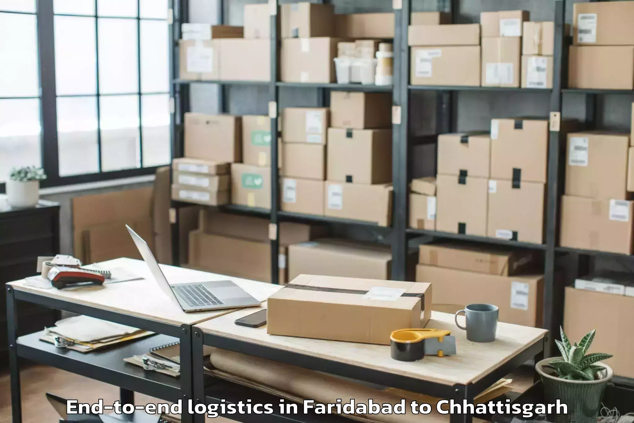 Easy Faridabad to Dabhara End To End Logistics Booking